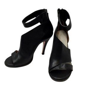 Mason Martin Margiela Stiletto Womens Heels 38.5 M Black Leather Peep-toe Shoes